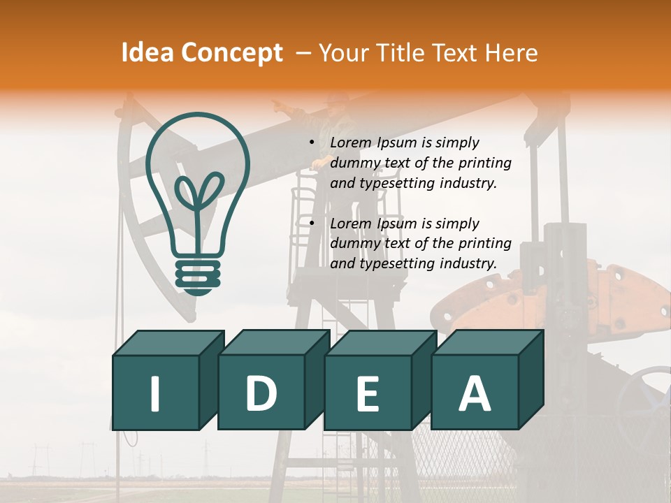 Pipeline Helmet Petroleum PowerPoint Template