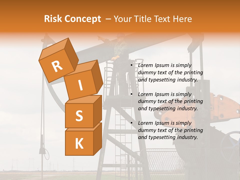 Pipeline Helmet Petroleum PowerPoint Template