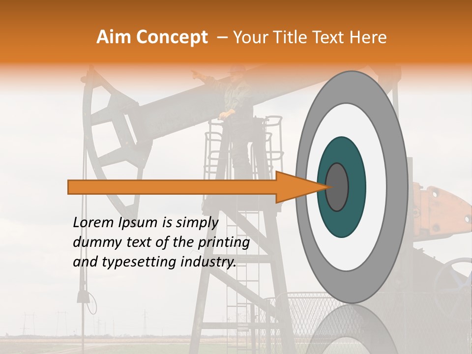 Pipeline Helmet Petroleum PowerPoint Template