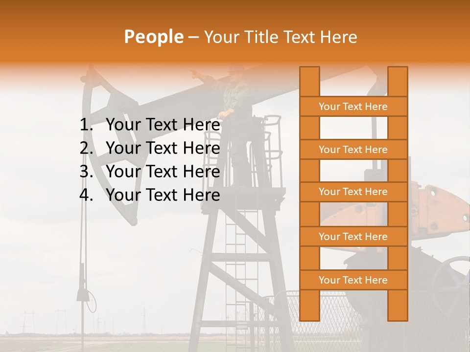 Pipeline Helmet Petroleum PowerPoint Template