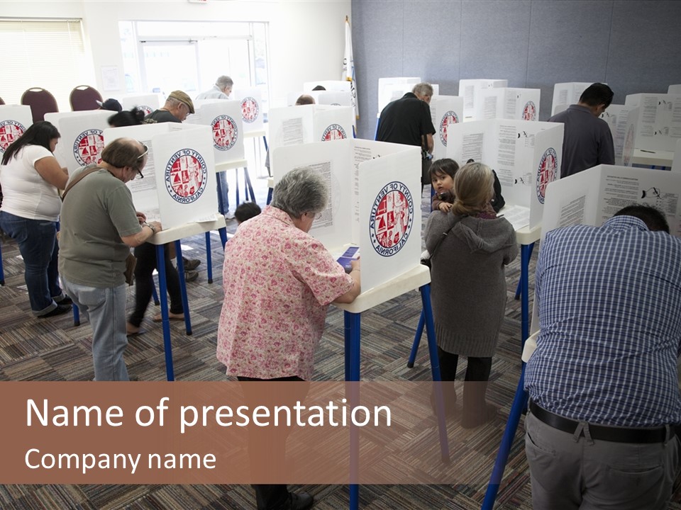 Booths Polling Place Voting PowerPoint Template