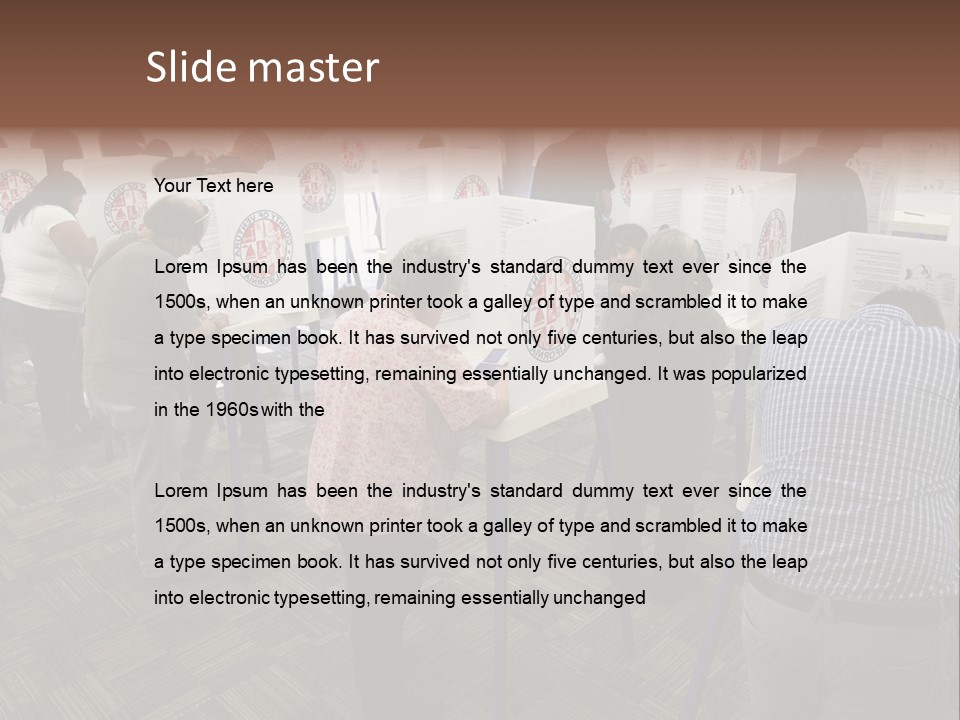 Booths Polling Place Voting PowerPoint Template