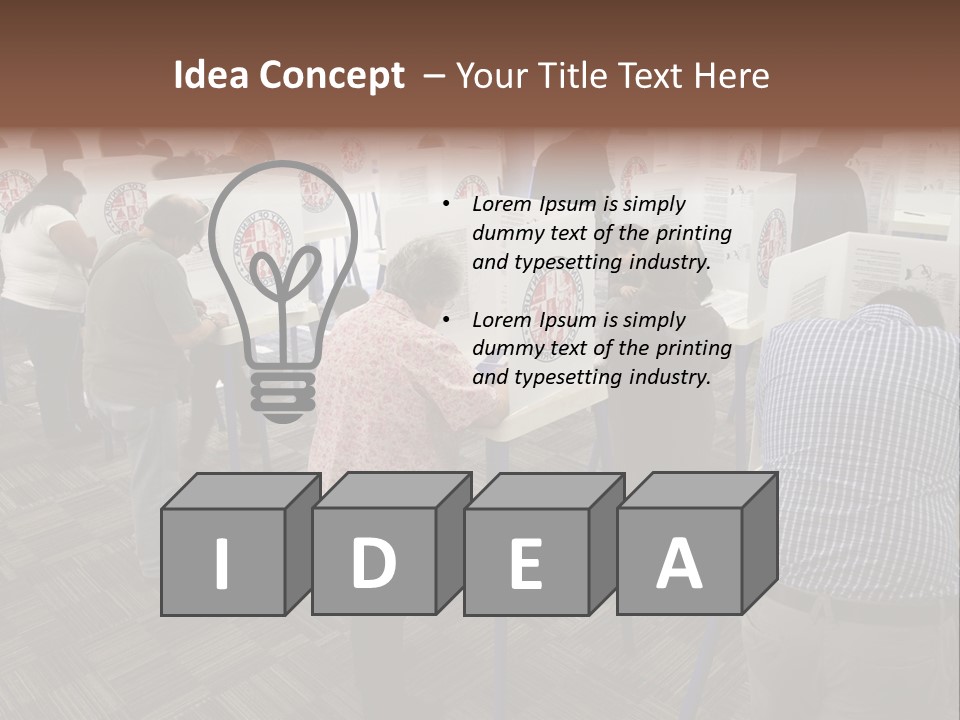 Booths Polling Place Voting PowerPoint Template