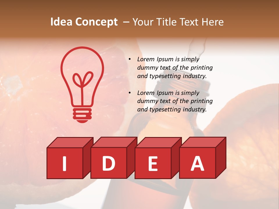 Bottle Fragrance Massage Oil PowerPoint Template