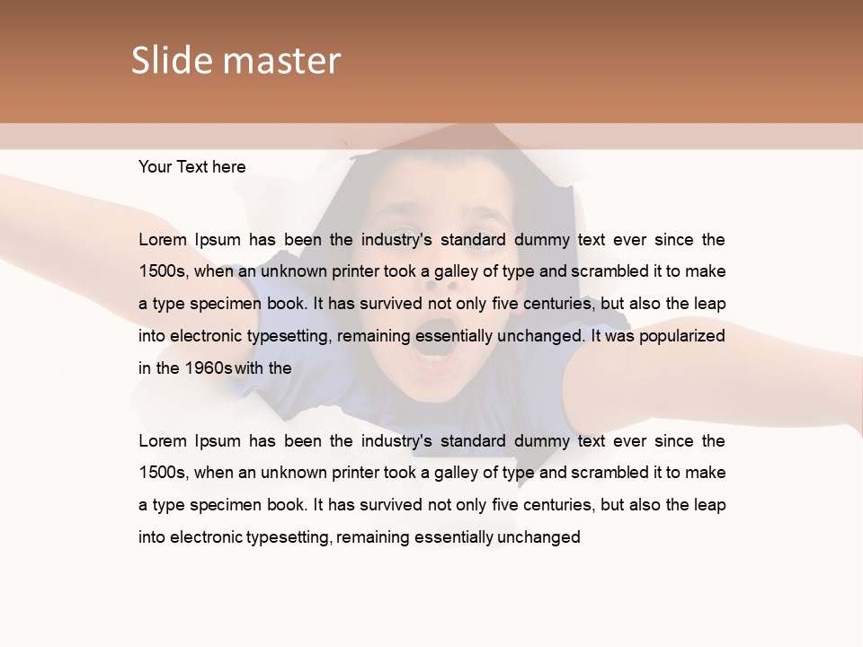 Funny Caucasian Surprised PowerPoint Template