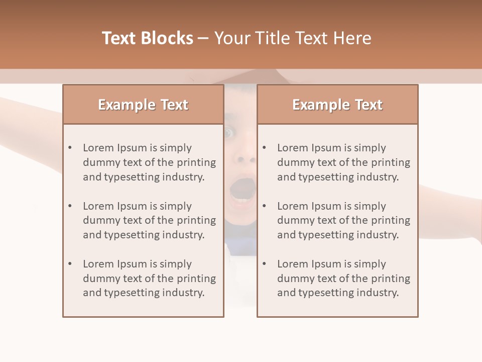 Funny Caucasian Surprised PowerPoint Template
