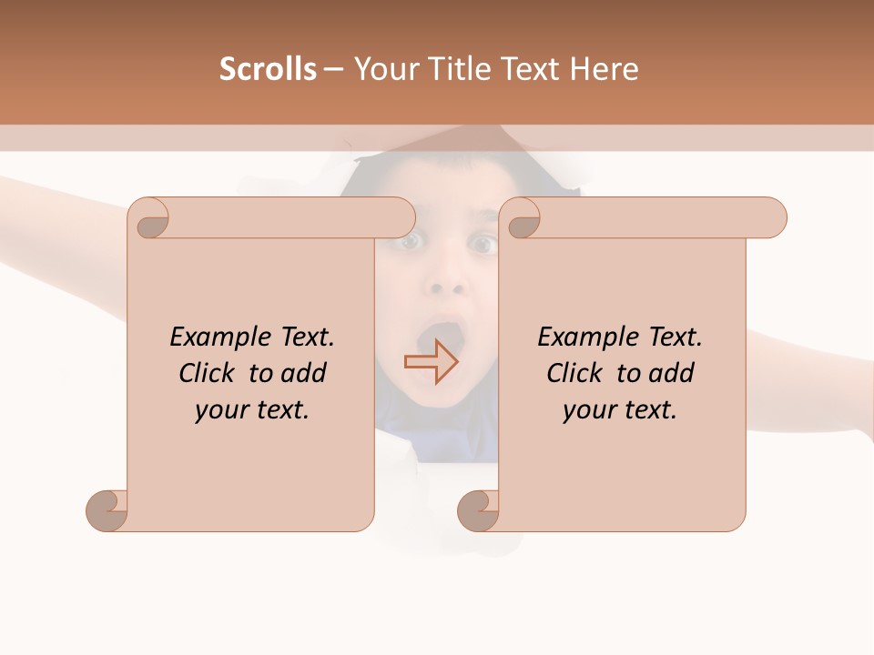Funny Caucasian Surprised PowerPoint Template