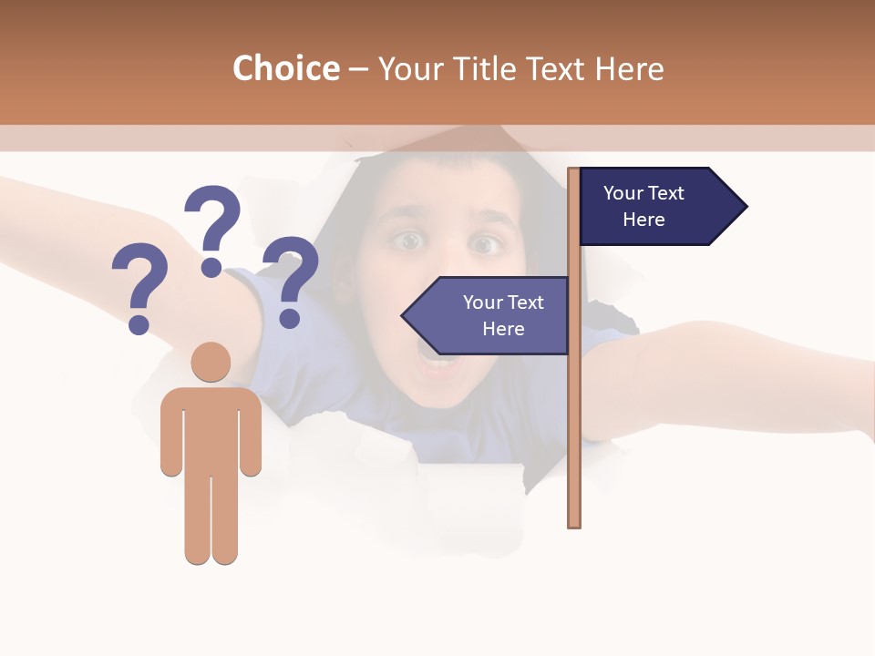 Funny Caucasian Surprised PowerPoint Template