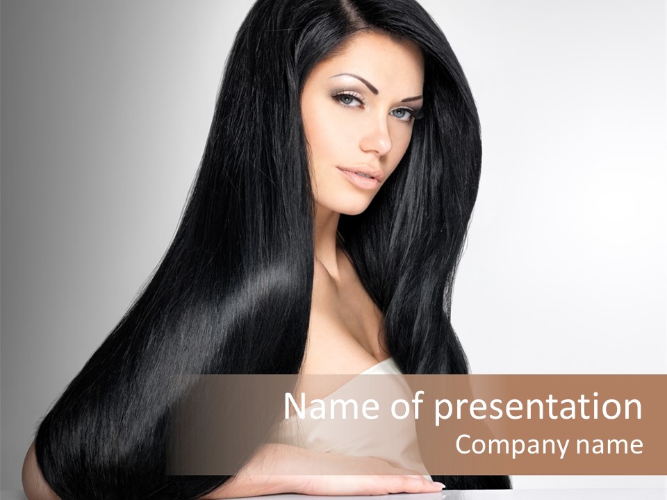 Sensuality Face Pretty PowerPoint Template