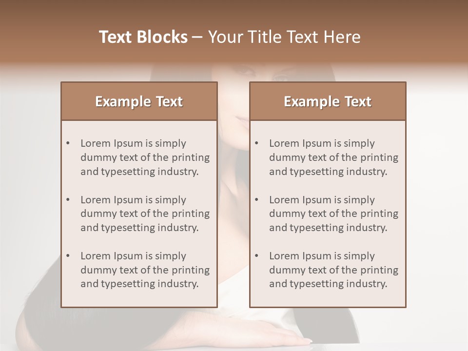 Sensuality Face Pretty PowerPoint Template
