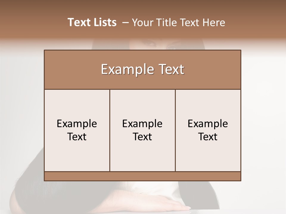 Sensuality Face Pretty PowerPoint Template