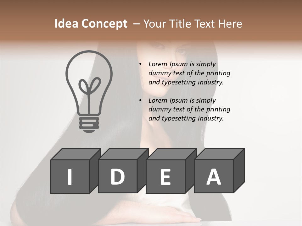 Sensuality Face Pretty PowerPoint Template