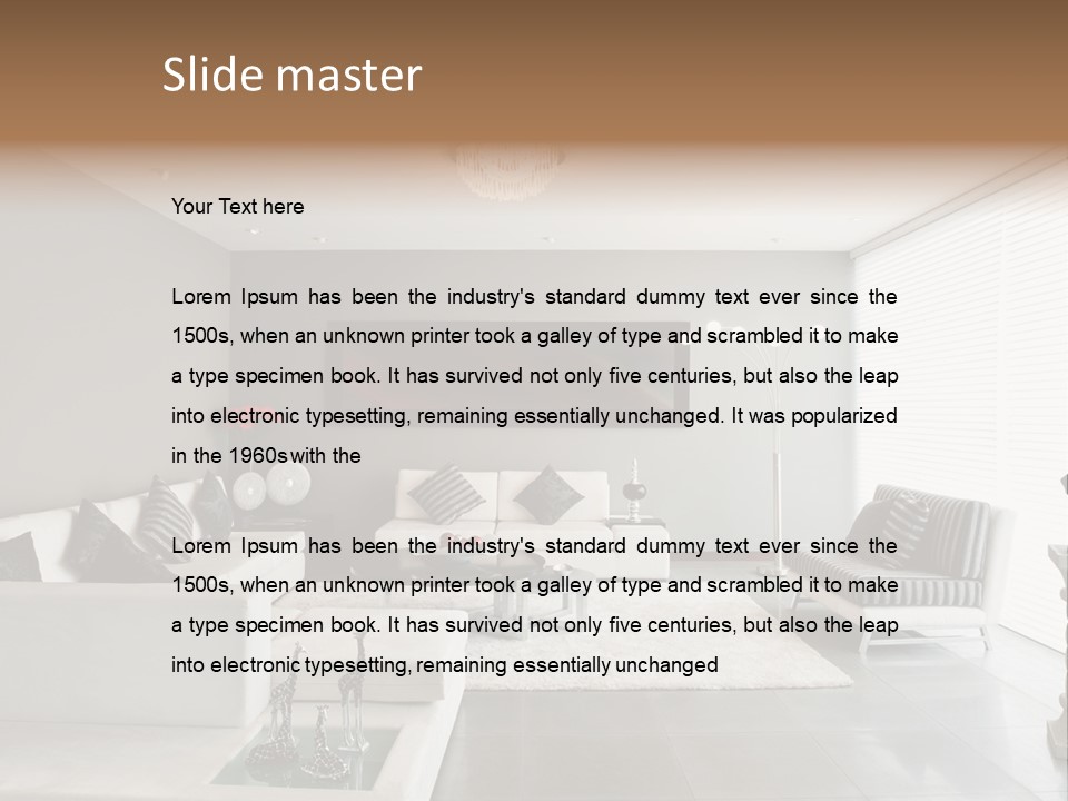 Architecture Table Living PowerPoint Template