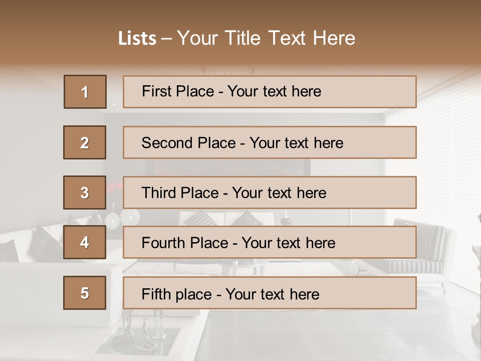 Architecture Table Living PowerPoint Template