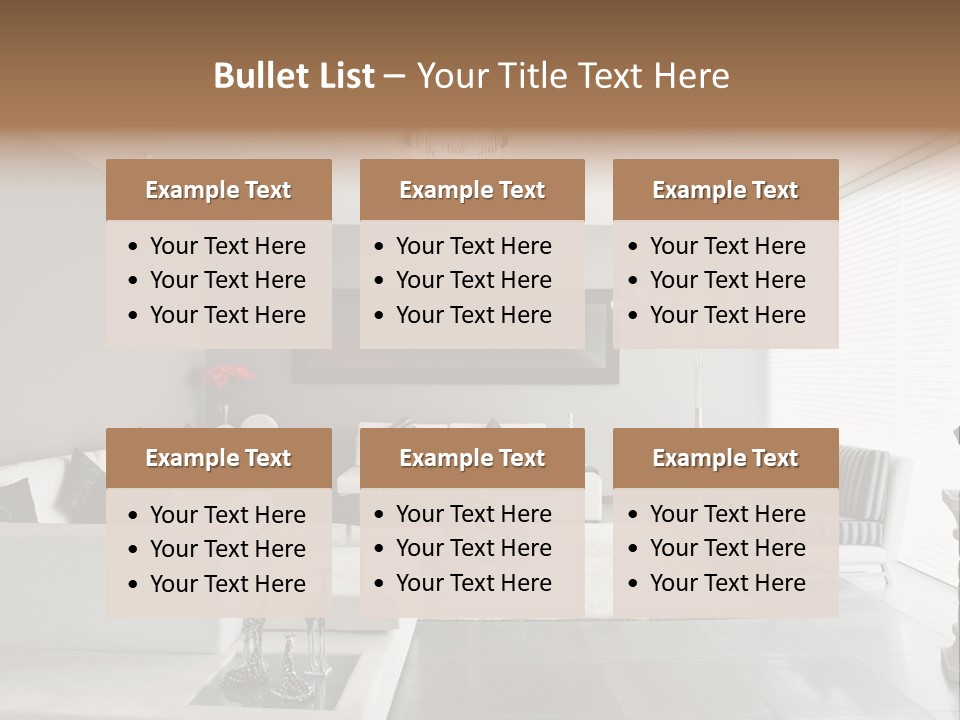 Architecture Table Living PowerPoint Template