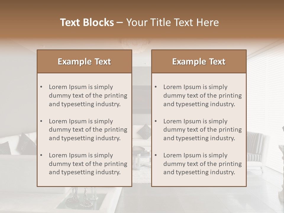 Architecture Table Living PowerPoint Template