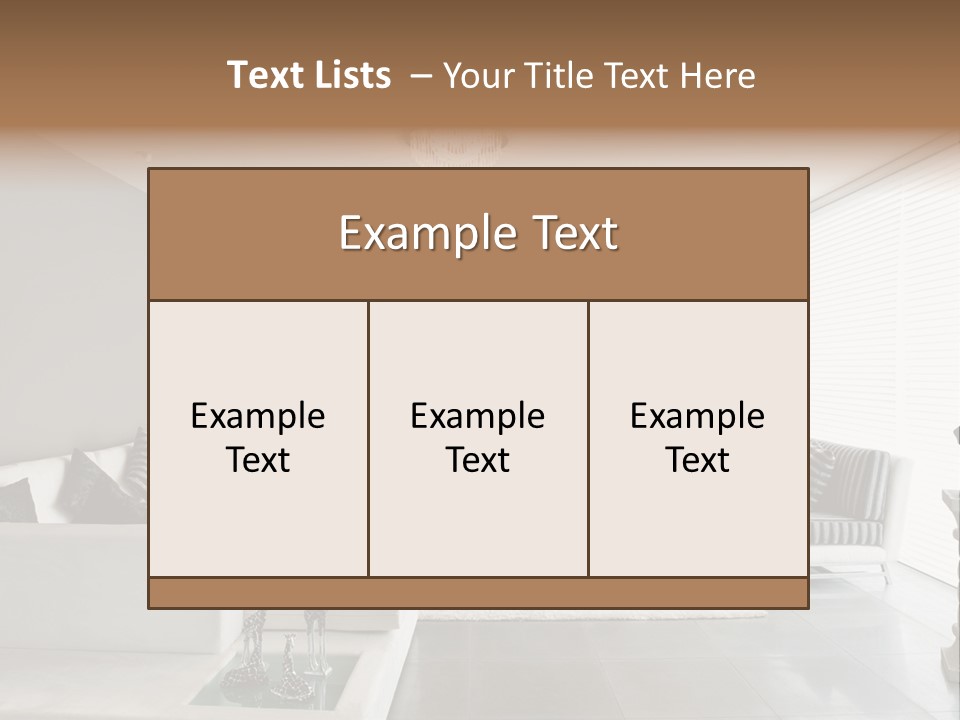 Architecture Table Living PowerPoint Template