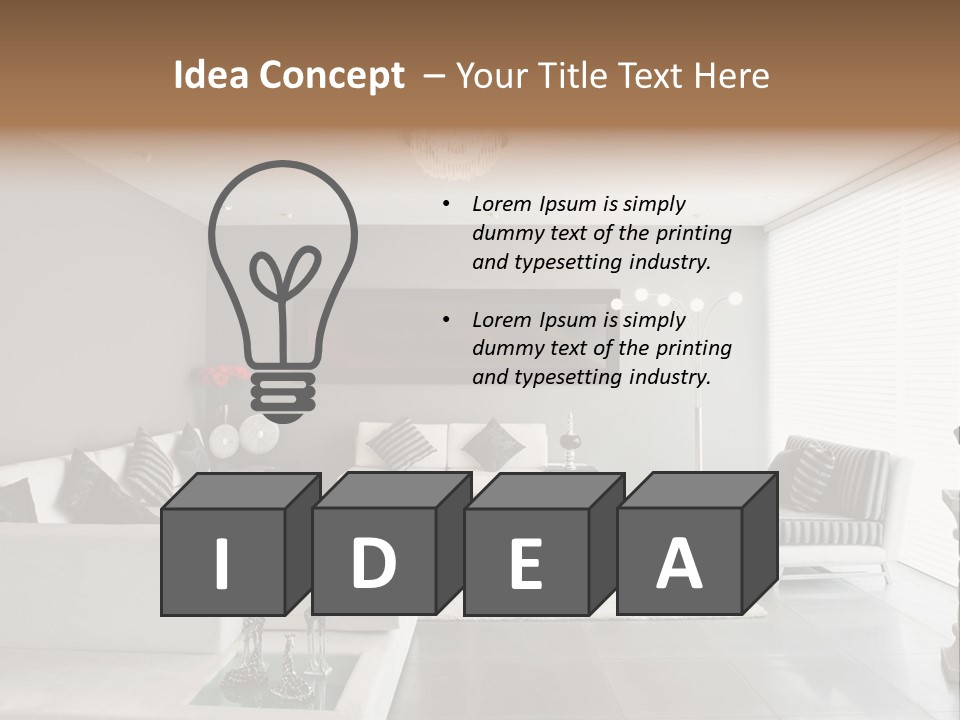 Architecture Table Living PowerPoint Template