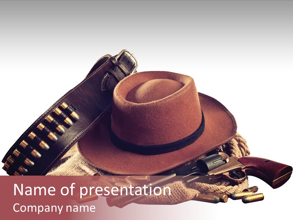 American Cigar Holster Belt PowerPoint Template