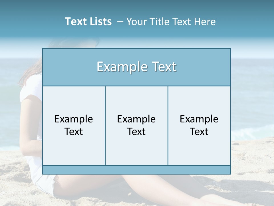 Sitting Beach People PowerPoint Template