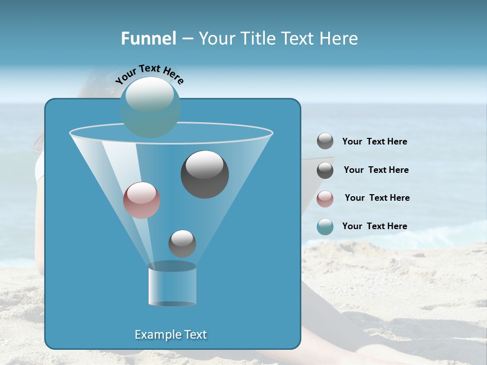 Sitting Beach People PowerPoint Template