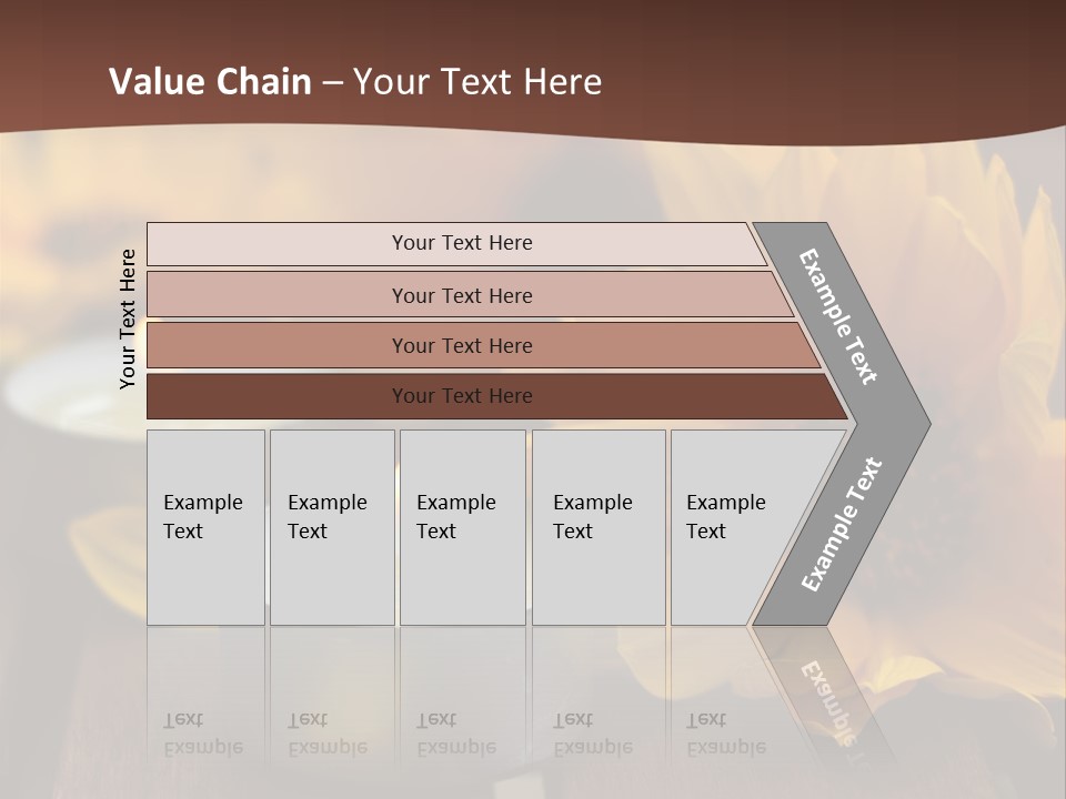 Three Candles With Yellow Flowers On A Wooden Table PowerPoint Template