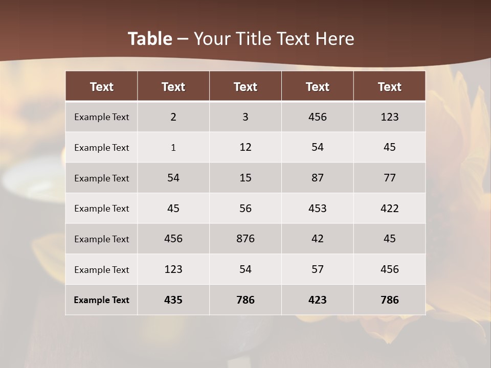 Three Candles With Yellow Flowers On A Wooden Table PowerPoint Template