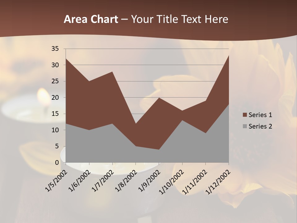 Three Candles With Yellow Flowers On A Wooden Table PowerPoint Template