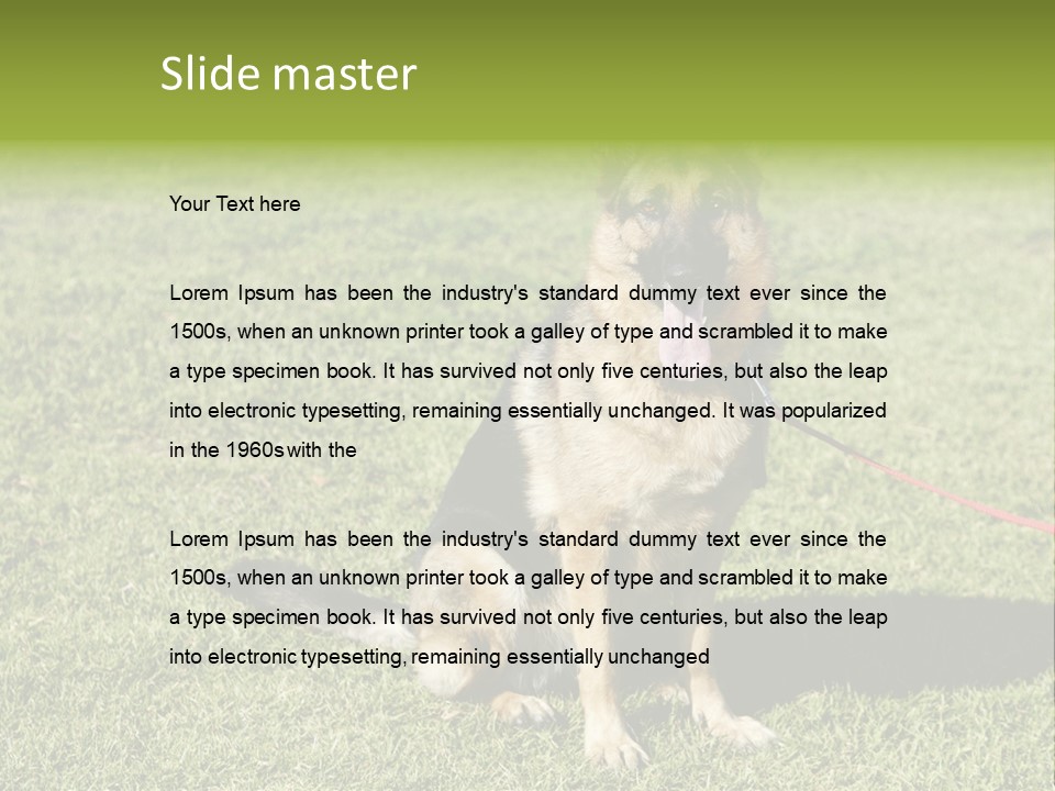 Vibrant Portrait Green PowerPoint Template