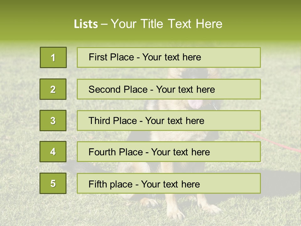 Vibrant Portrait Green PowerPoint Template
