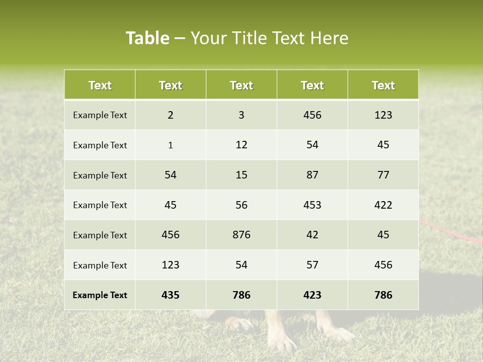 Vibrant Portrait Green PowerPoint Template