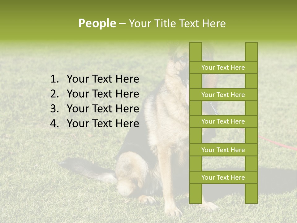 Vibrant Portrait Green PowerPoint Template