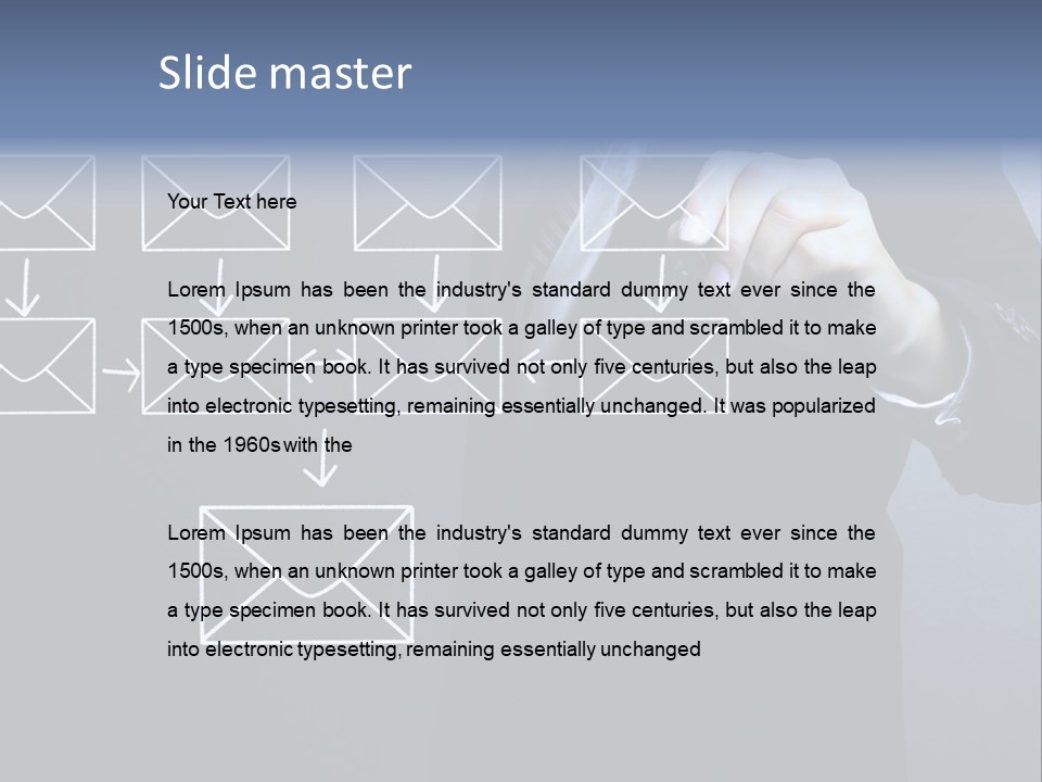 Draw Pen Inbox PowerPoint Template