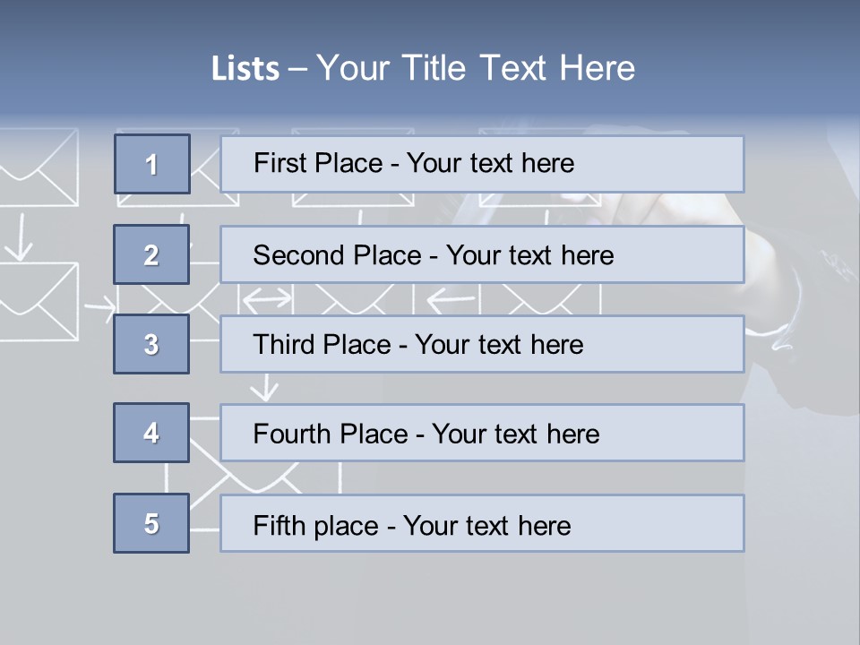 Draw Pen Inbox PowerPoint Template