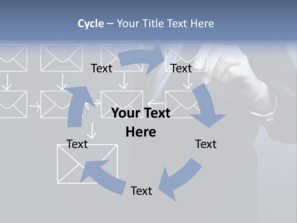 Draw Pen Inbox PowerPoint Template