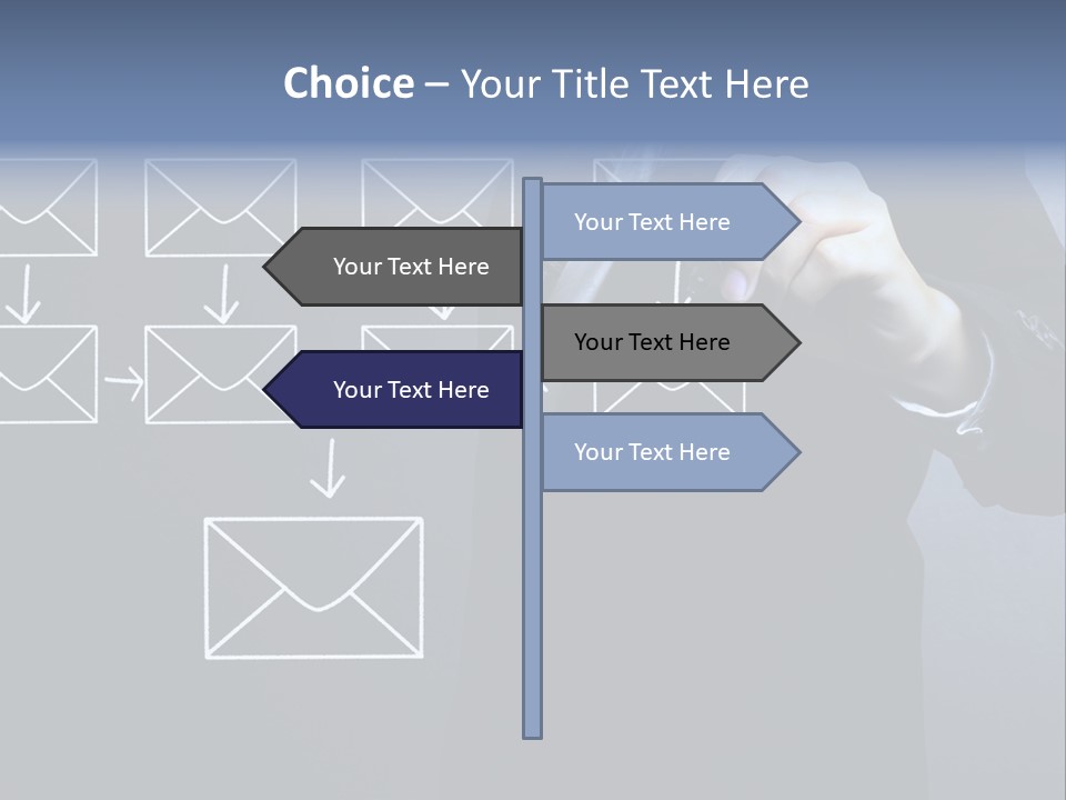 Draw Pen Inbox PowerPoint Template