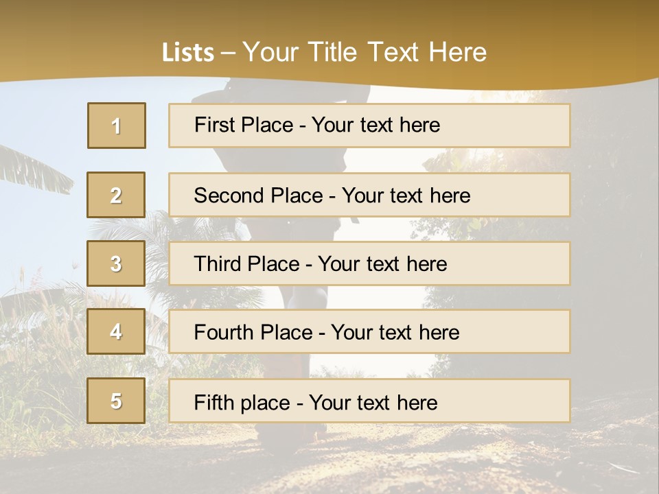 Aim Off Road Trek PowerPoint Template