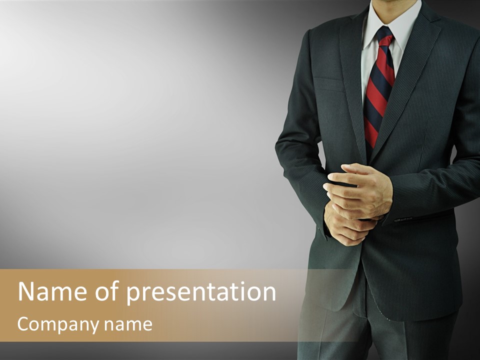Shirt Tie Person PowerPoint Template