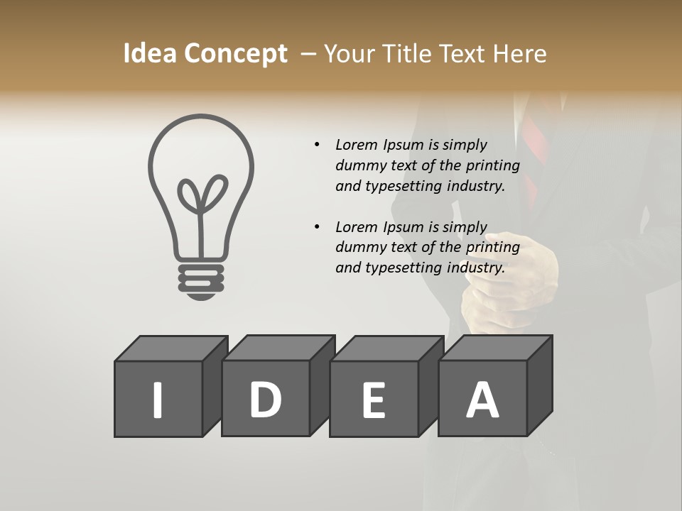 Shirt Tie Person PowerPoint Template