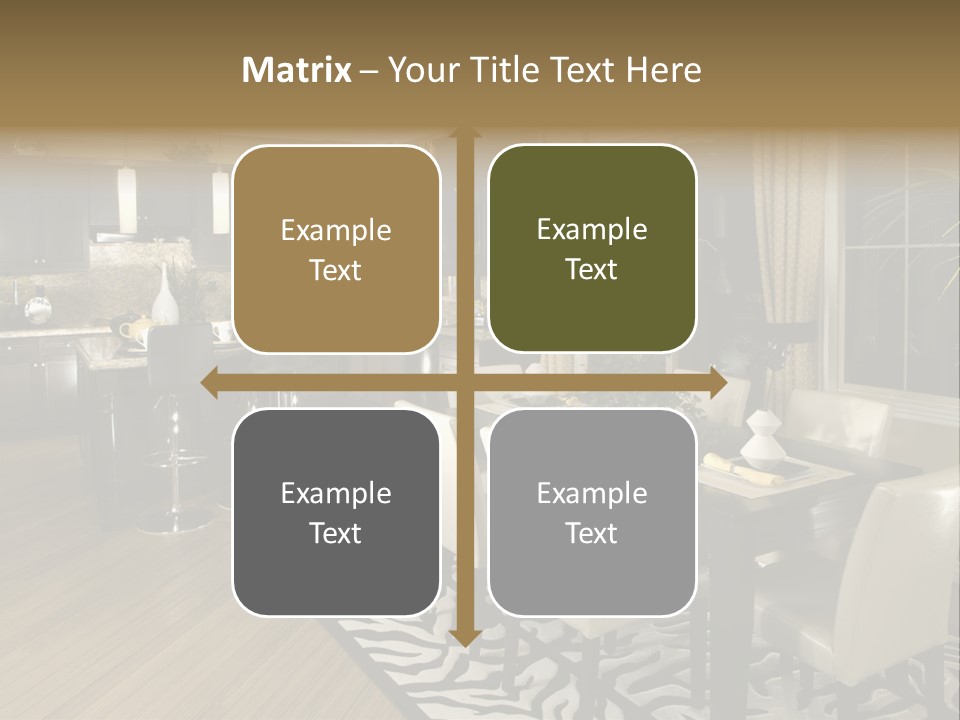 Interiors Appliances Kitchen Interior Home PowerPoint Template