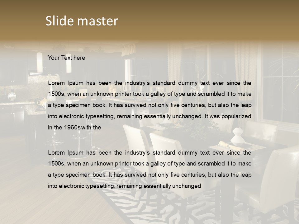 Interiors Appliances Kitchen Interior Home PowerPoint Template