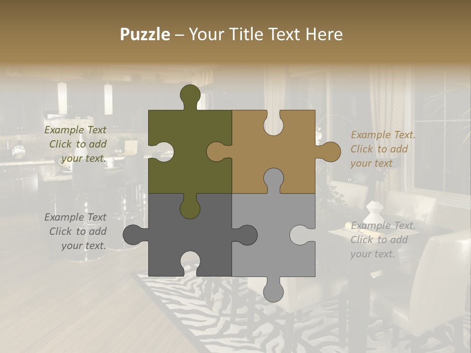 Interiors Appliances Kitchen Interior Home PowerPoint Template