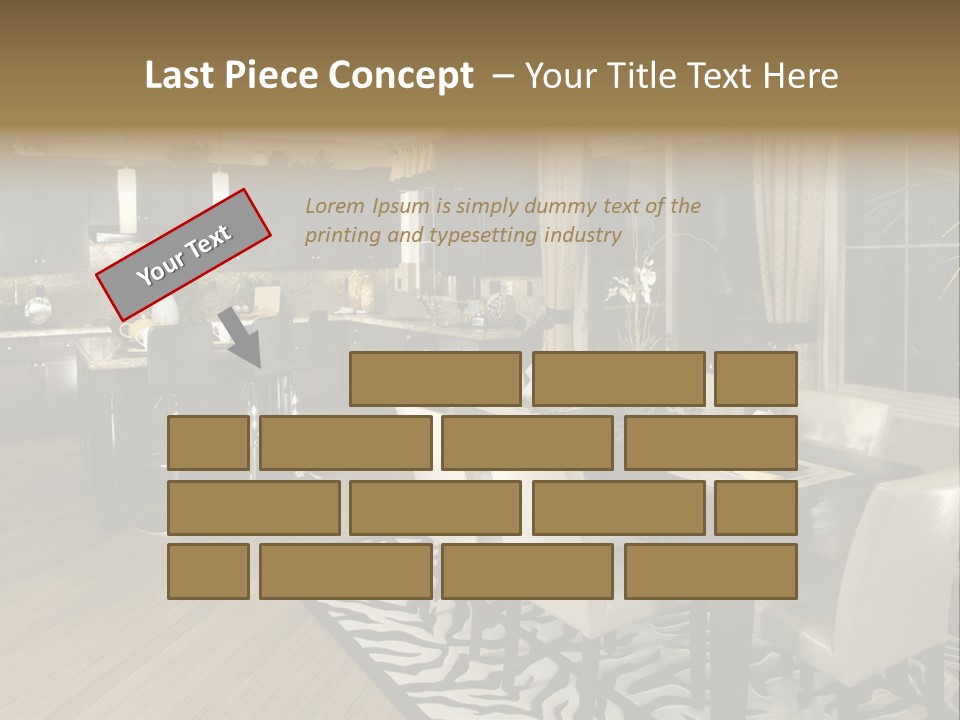 Interiors Appliances Kitchen Interior Home PowerPoint Template