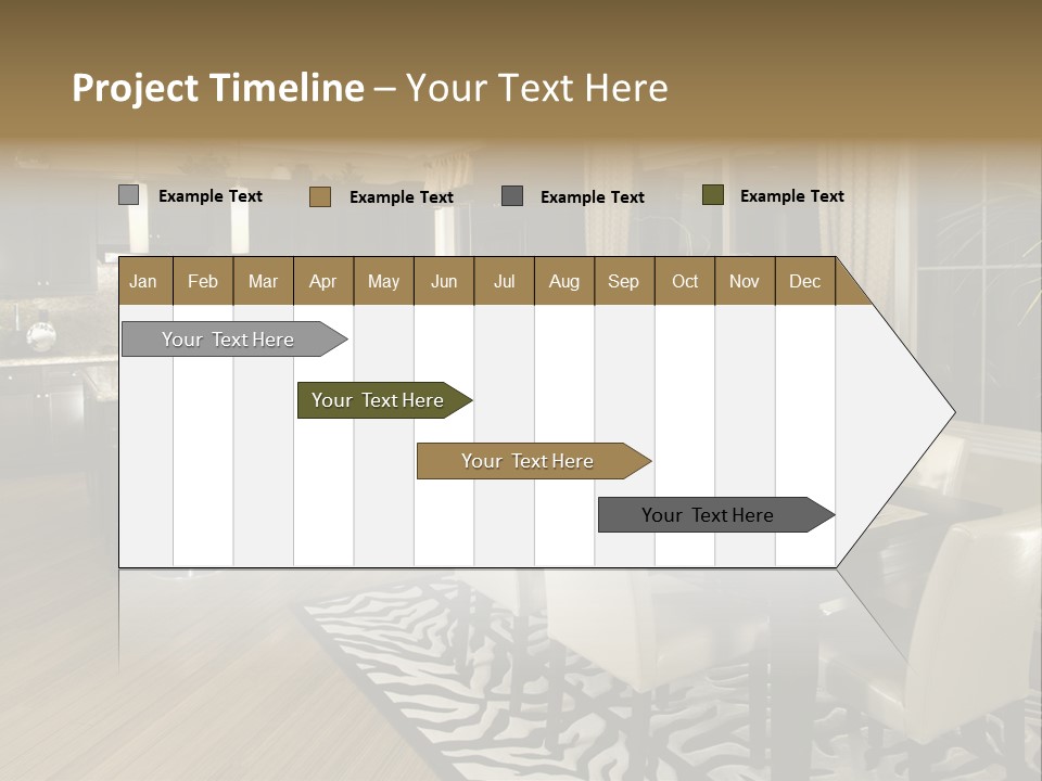 Interiors Appliances Kitchen Interior Home PowerPoint Template