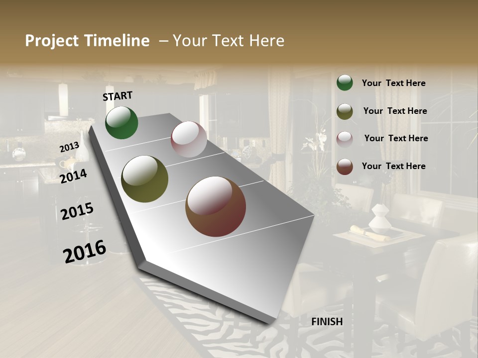 Interiors Appliances Kitchen Interior Home PowerPoint Template