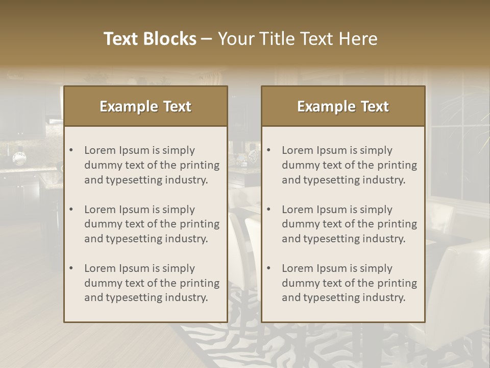 Interiors Appliances Kitchen Interior Home PowerPoint Template