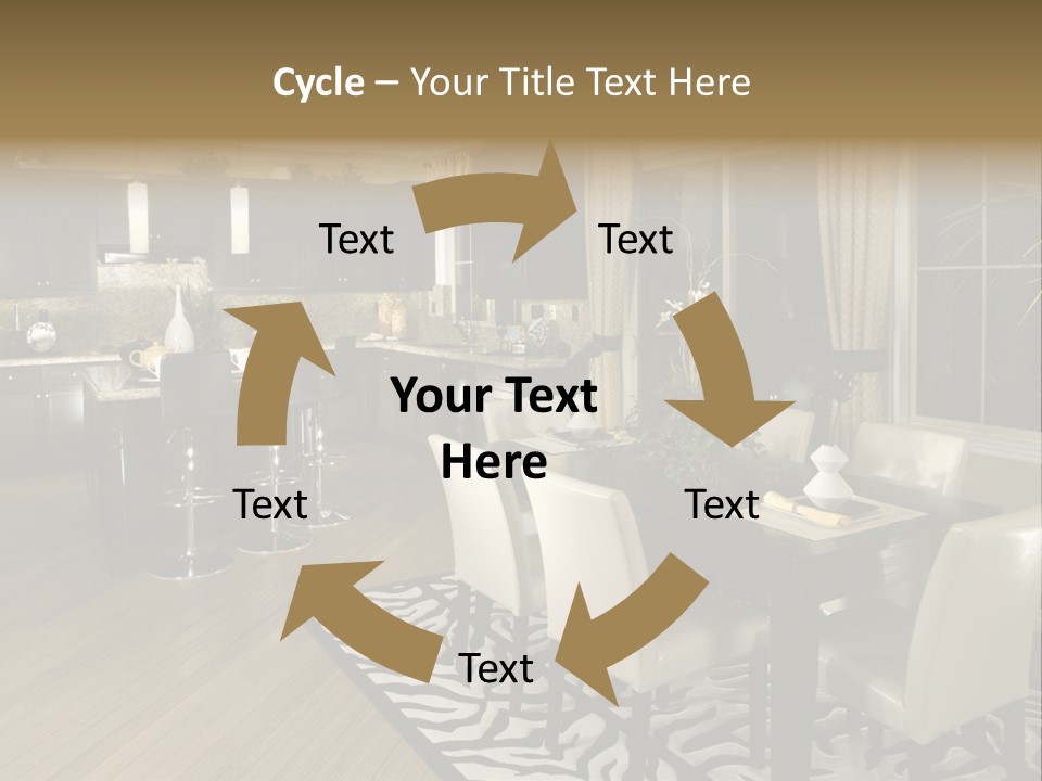 Interiors Appliances Kitchen Interior Home PowerPoint Template