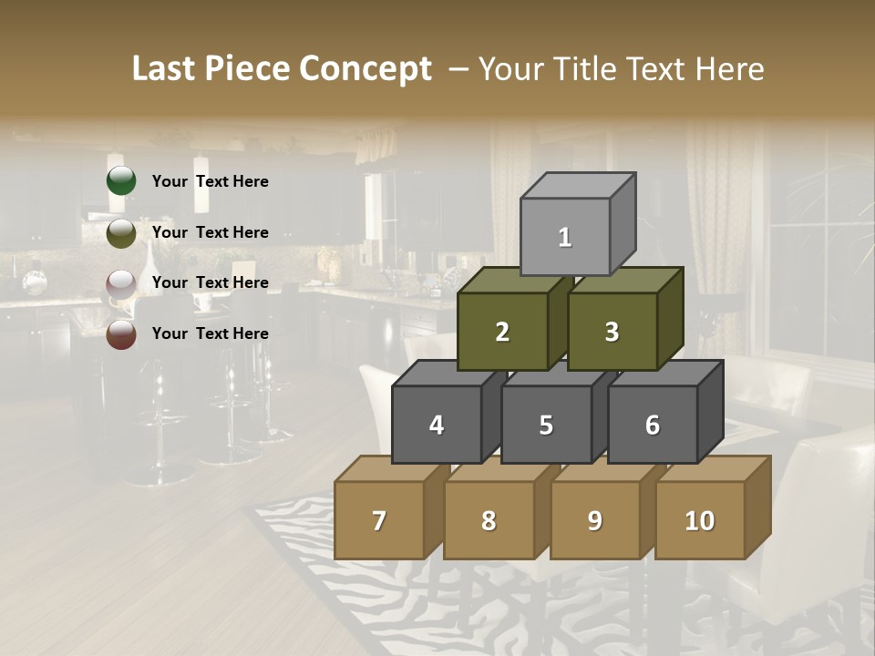 Interiors Appliances Kitchen Interior Home PowerPoint Template