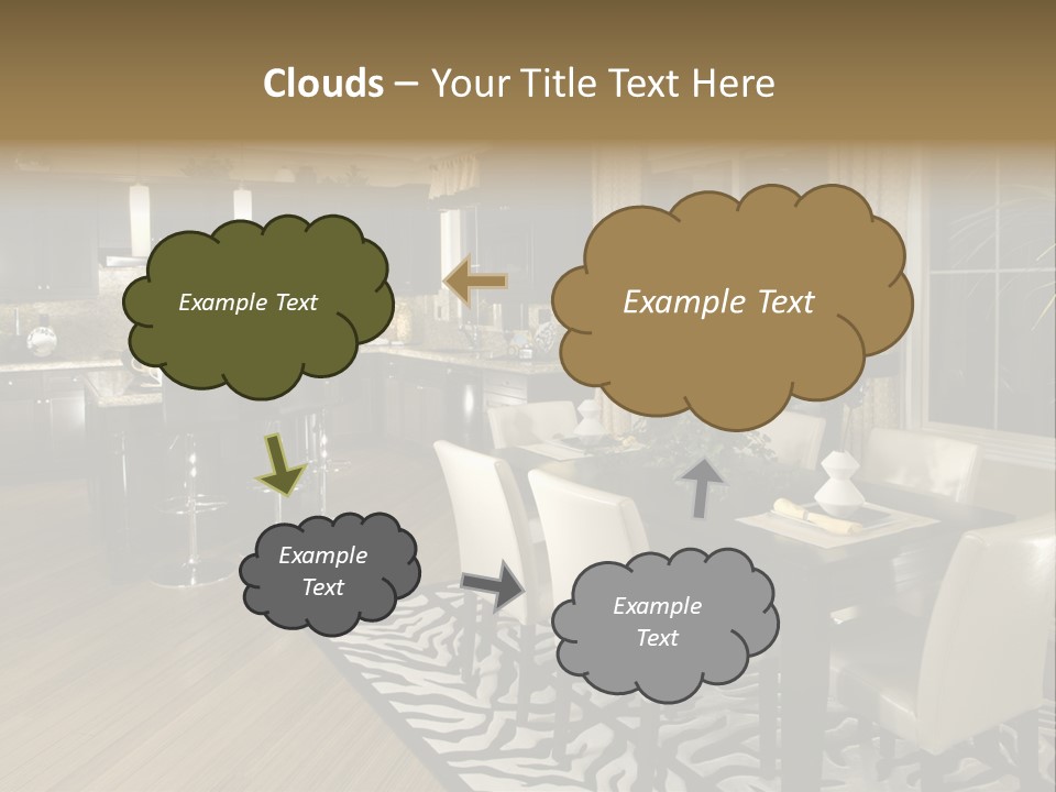 Interiors Appliances Kitchen Interior Home PowerPoint Template