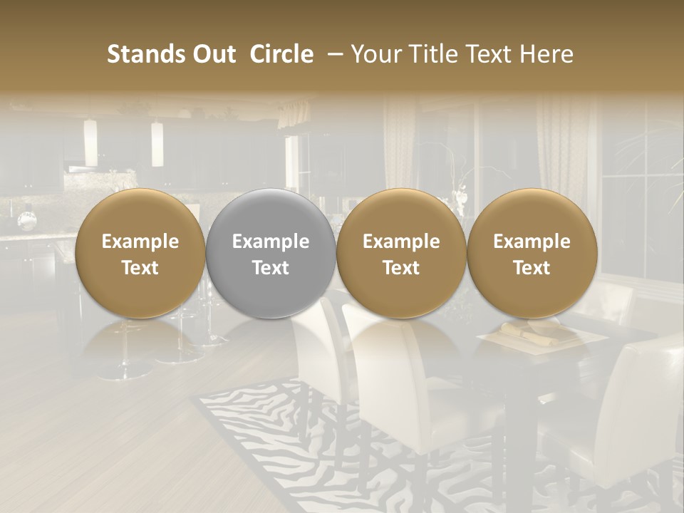 Interiors Appliances Kitchen Interior Home PowerPoint Template